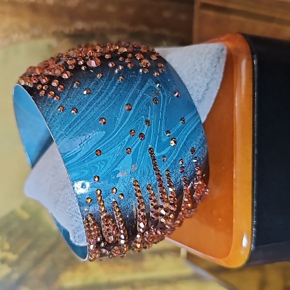 Wide Rhinestone Bracelet - Picture 2 of 5